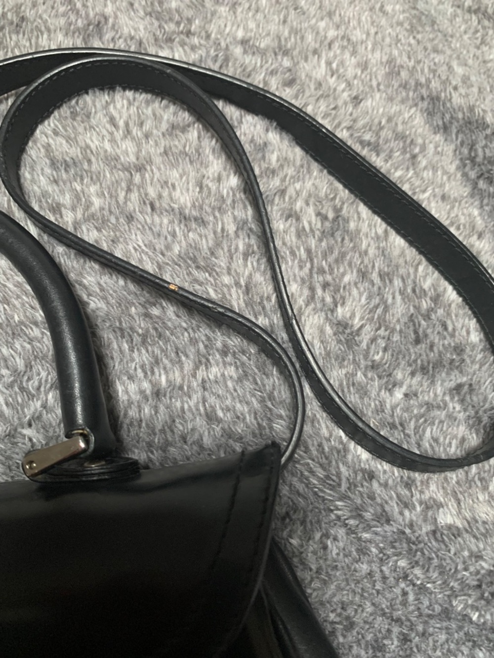 Vintage Christian Dior Black Smooth Leather Baudrier Saddle Bag - Rare Galliano - Picture 7 of 16